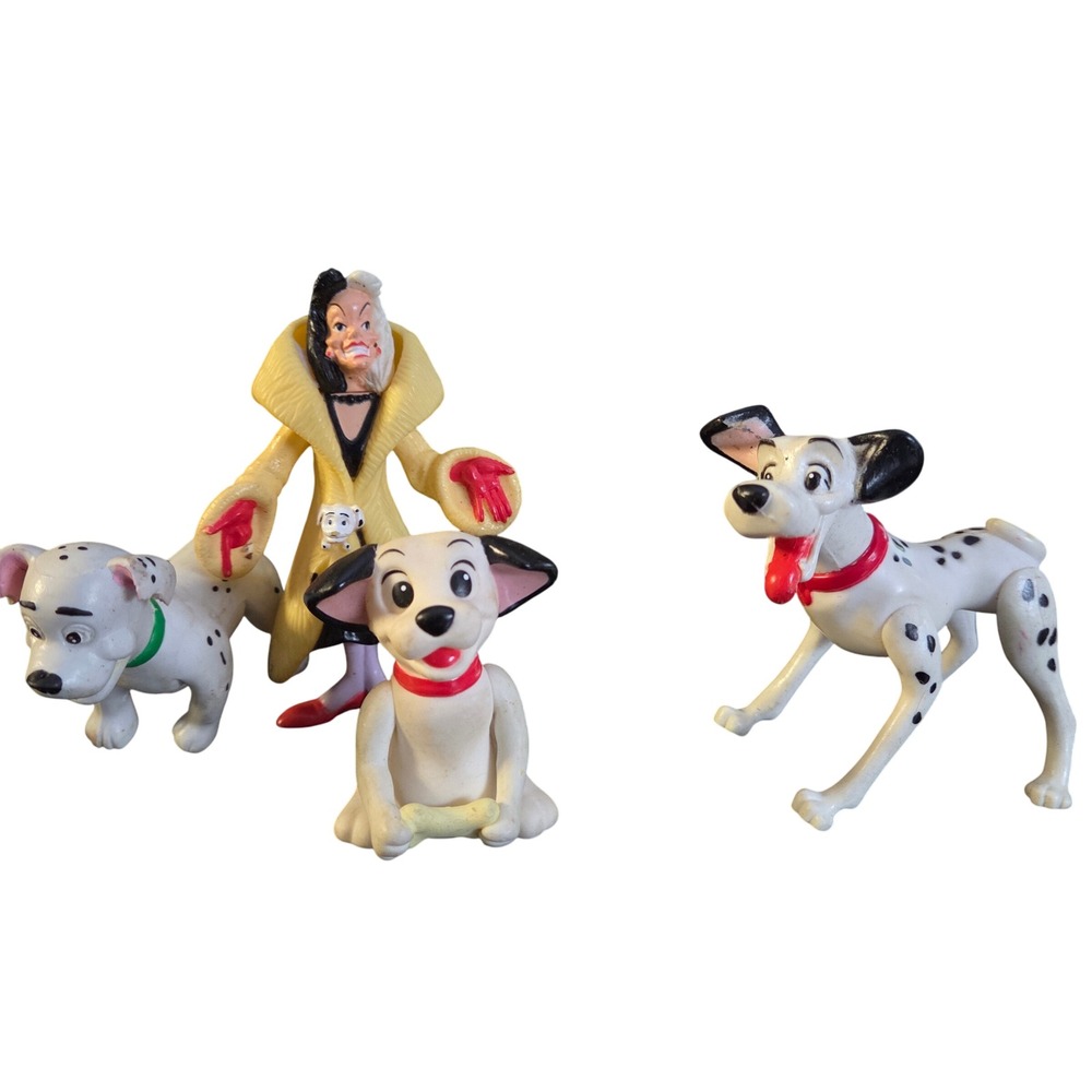 Disney 101 Dalmatians Cruella De Vil & Puppy Figurines Set